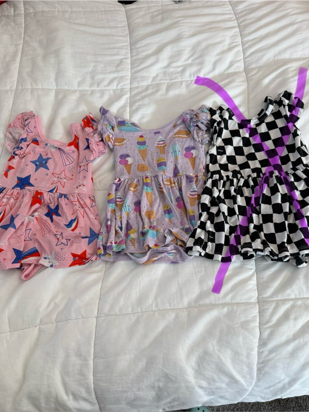 Little Sleepies Pink Star and Ice-cream Party Dress w/ bodysuit
Checkered SOLD